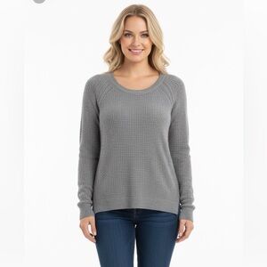 LOFT grey knit sweater size large